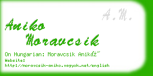 aniko moravcsik business card